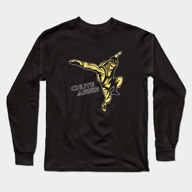 Chute Assis Sit fly Long Sleeve T-Shirt by parashop